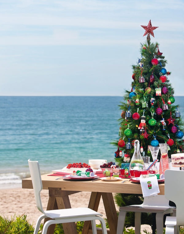 Christmas Tree and meal at the beach